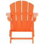 Polytrends Laguna Hdpe All Weather Outdoor Patio Foldable Adirondack Chair With Ottoman (2-Piece Set)