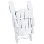 Polytrends Laguna Hdpe All Weather Outdoor Patio Foldable Adirondack Chair With Ottoman (2-Piece Set)