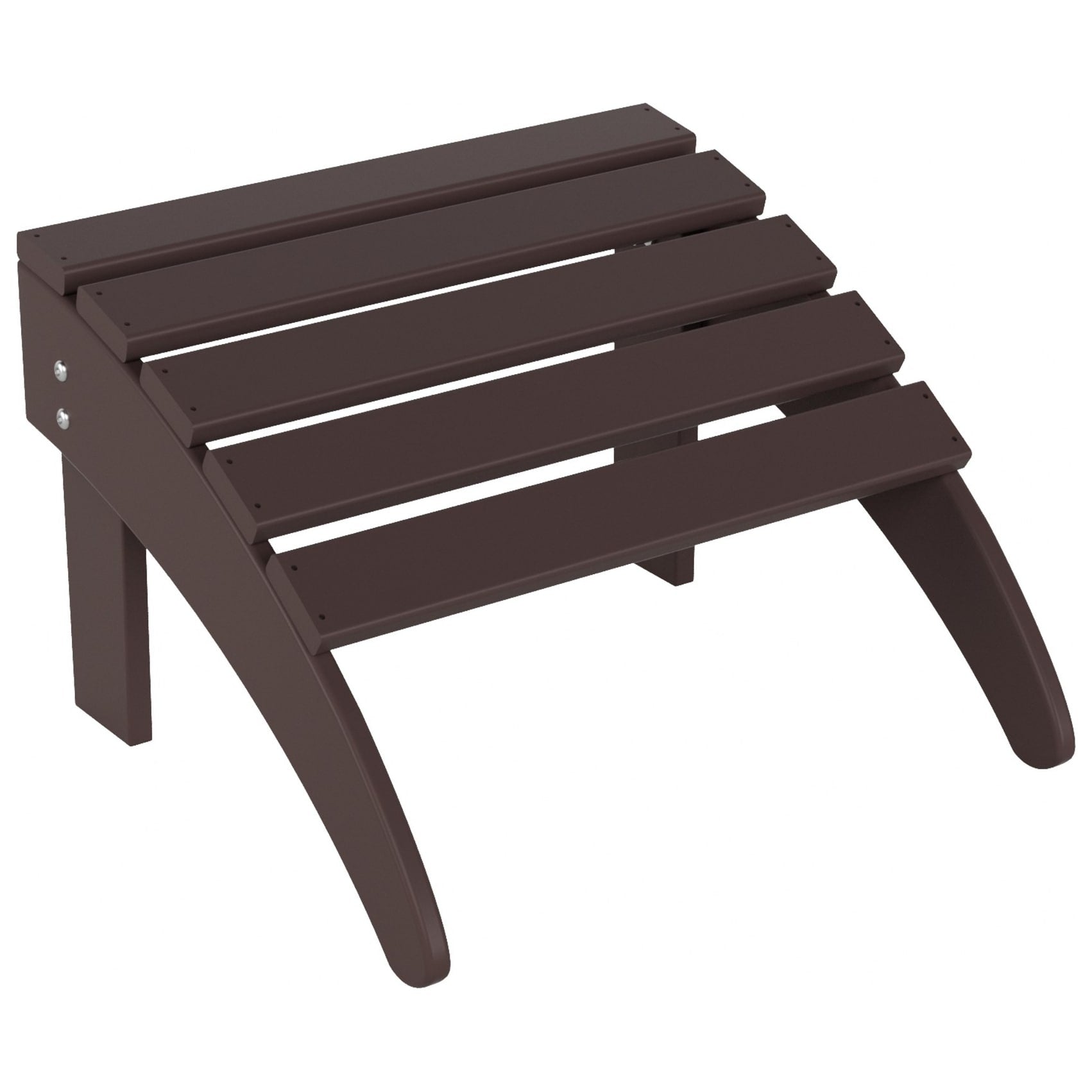 Polytrends Laguna Hdpe All Weather Outdoor Patio Foldable Adirondack Chair With Ottoman (2-Piece Set)