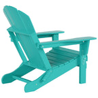 Polytrends Laguna Hdpe All Weather Outdoor Patio Foldable Adirondack Chair With Ottoman (2-Piece Set)