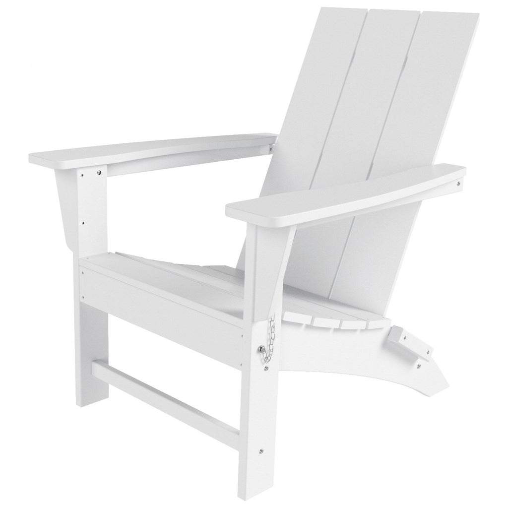 Polytrends Shoreside Modern Eco-Friendly All Weather Commercial-Residential Folding Adirondack Chair