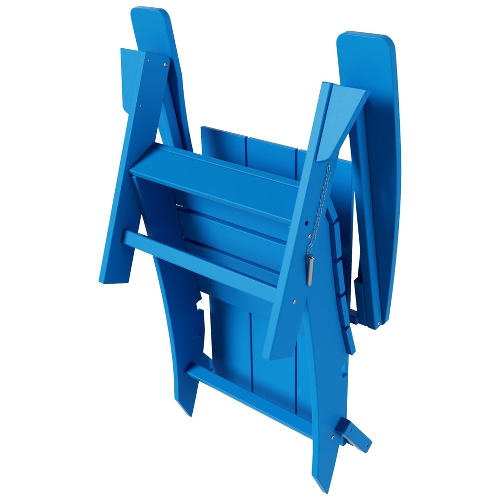 Polytrends Shoreside Modern Eco-Friendly All Weather Commercial-Residential Folding Adirondack Chair