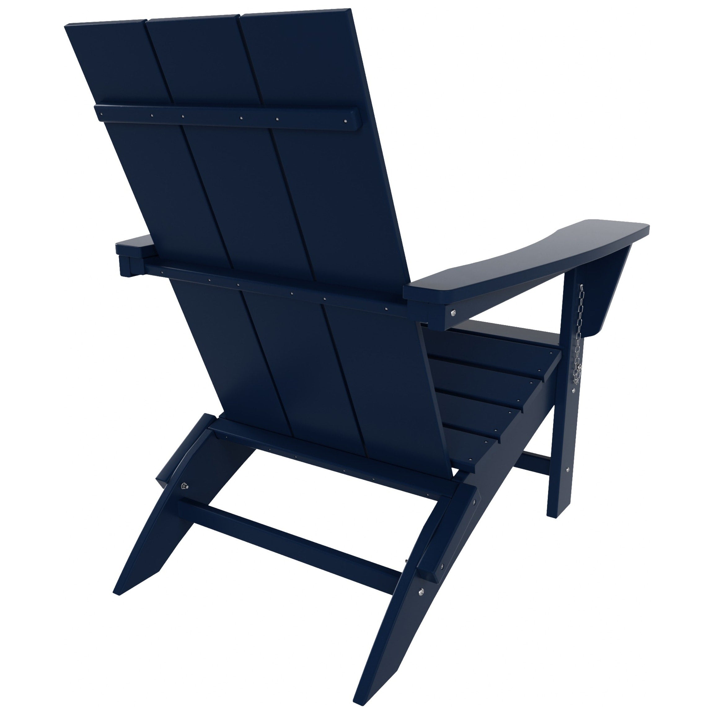 Polytrends Shoreside Modern Eco-Friendly All Weather Commercial-Residential Folding Adirondack Chair
