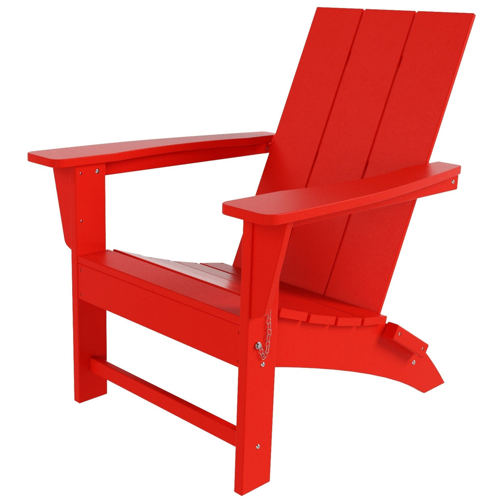 Polytrends Shoreside Modern Eco-Friendly All Weather Commercial-Residential Folding Adirondack Chair