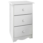 Palace Imports 100% Solid Wood 3-Drawer Nightstand with Metal or Wooden Knobs