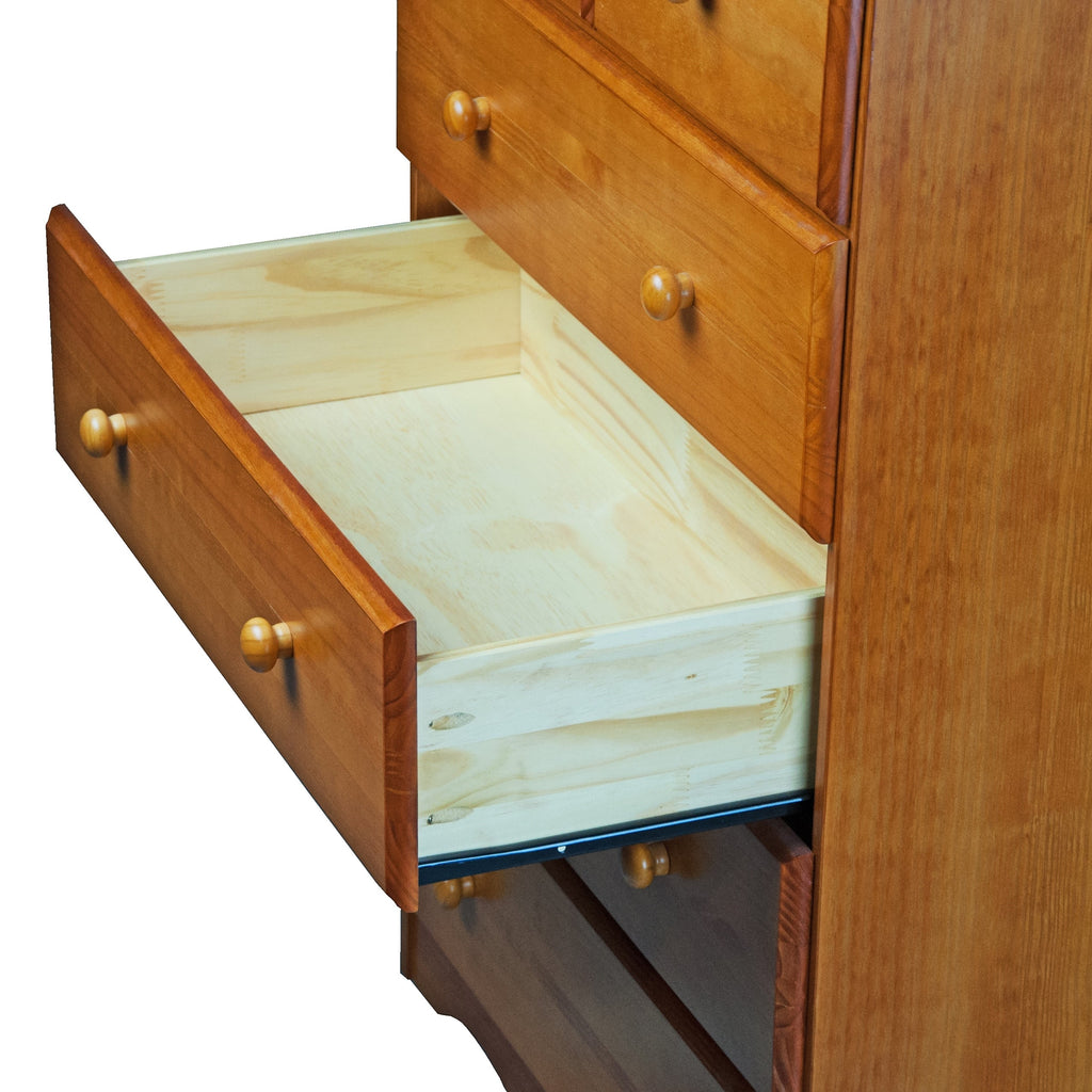 Palace Imports 100% Solid Wood 5-Drawer Chest with Metal or Wooden Knobs