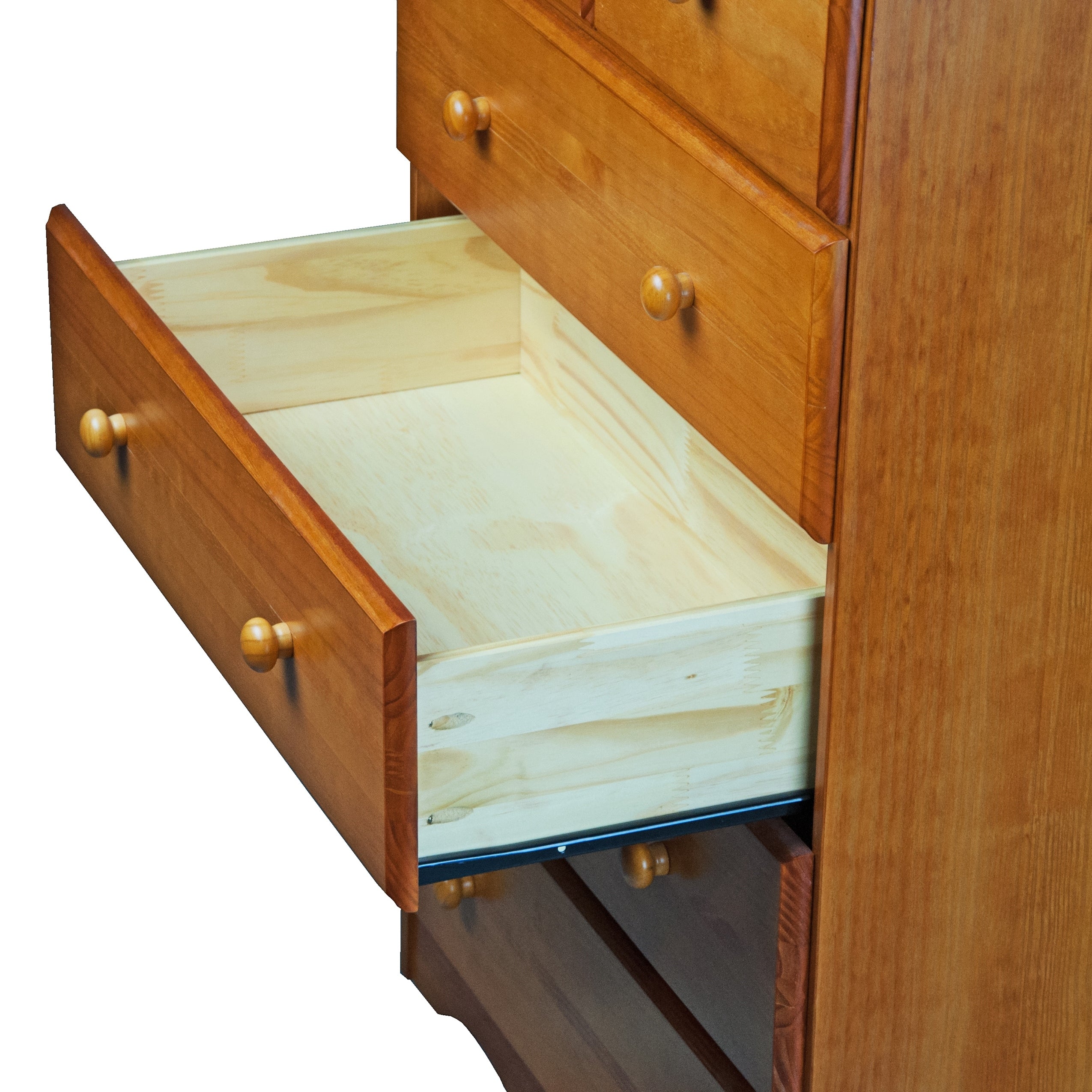 Palace Imports 100% Solid Wood 5-Drawer Chest with Metal or Wooden Knobs