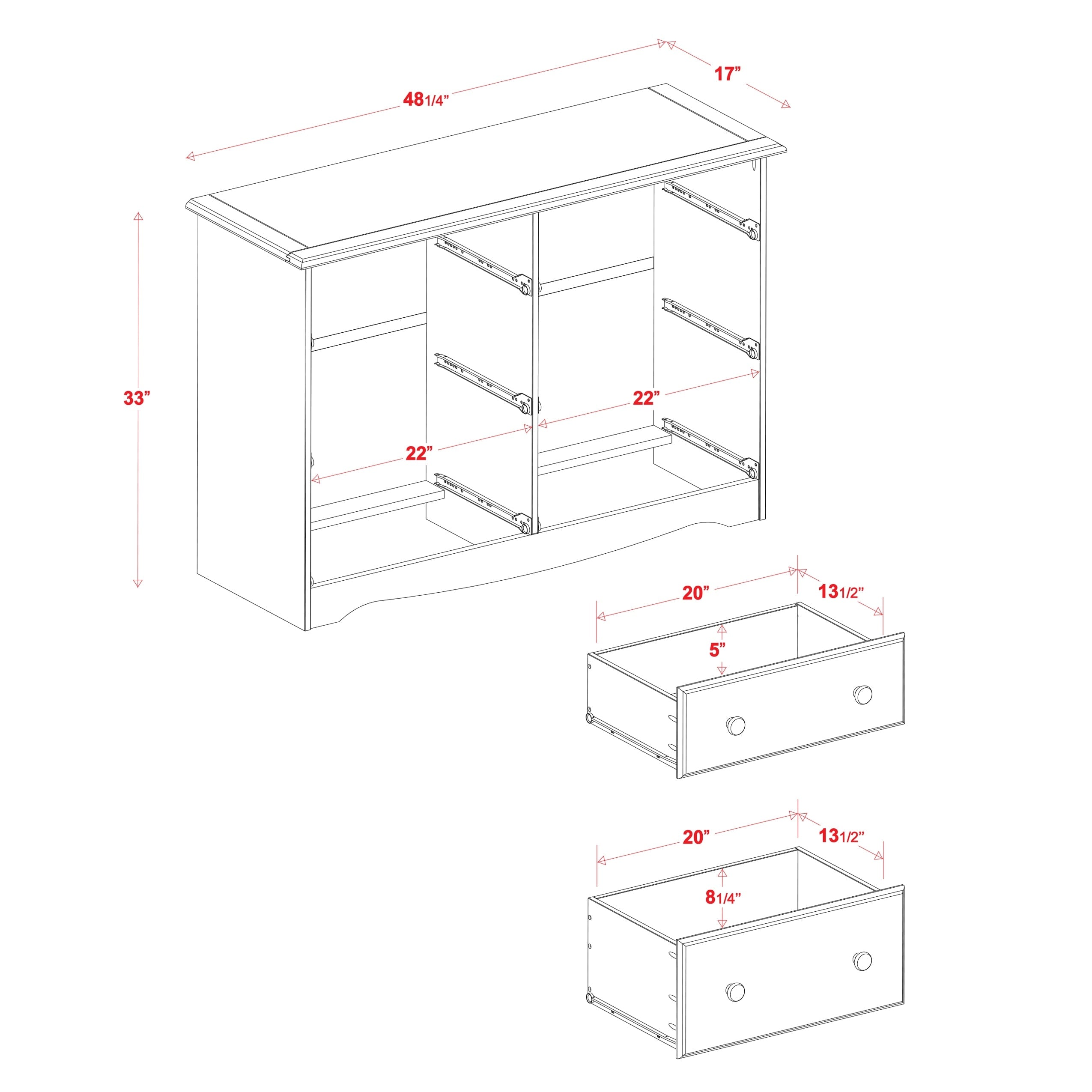 Palace Imports 100% Solid Wood 6-Drawer Dresser