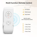 Moasis 52 Palm Leaf Ceiling Fan with Light Tropical Style with Remote