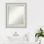 Beveled Bathroom Wall Mirror - Parlor White Frame