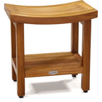 Patented Sumba Teak Shower Bench with Shelf