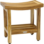 Patented Sumba Teak Shower Bench with Shelf