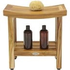 Patented Sumba Teak Shower Bench with Shelf