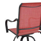 Patio Festival Outdoor Metal High Back Swivel Bar Chair (2-Pack)