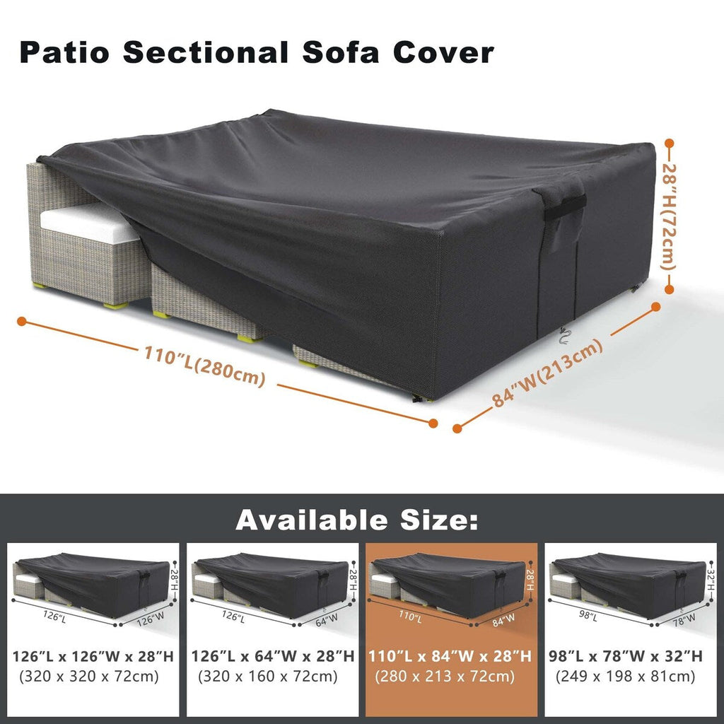 Waterproof Patio Furniture Set Cover Outdoor Sectional Sofa Cover