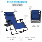 Sun-Ray 1pc Oversized Zero Gravity Chair