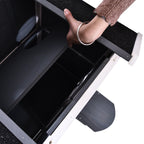 PawHut Fir Wood 2-Story Outdoor Cat House, Wooden Feral Cat Shelter with Openable Asphalt Roof for Indoor/Outdoor, White / Grey