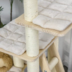 PawHut Multi-Level Cat Tree Condo Tower with Sisal-Covered Scratching Post, Activities for Kittens & Soft Cushion Luxury