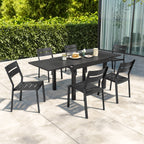 Pellebant 5/7/9-piece Aluminum Outdoor Dining Set Expandable Table and Stackable Chairs