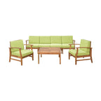 Perla Acacia Wood 7-piece Outdoor Chat Set by Christopher Knight Home