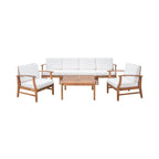 Perla Acacia Wood 7-piece Outdoor Chat Set by Christopher Knight Home
