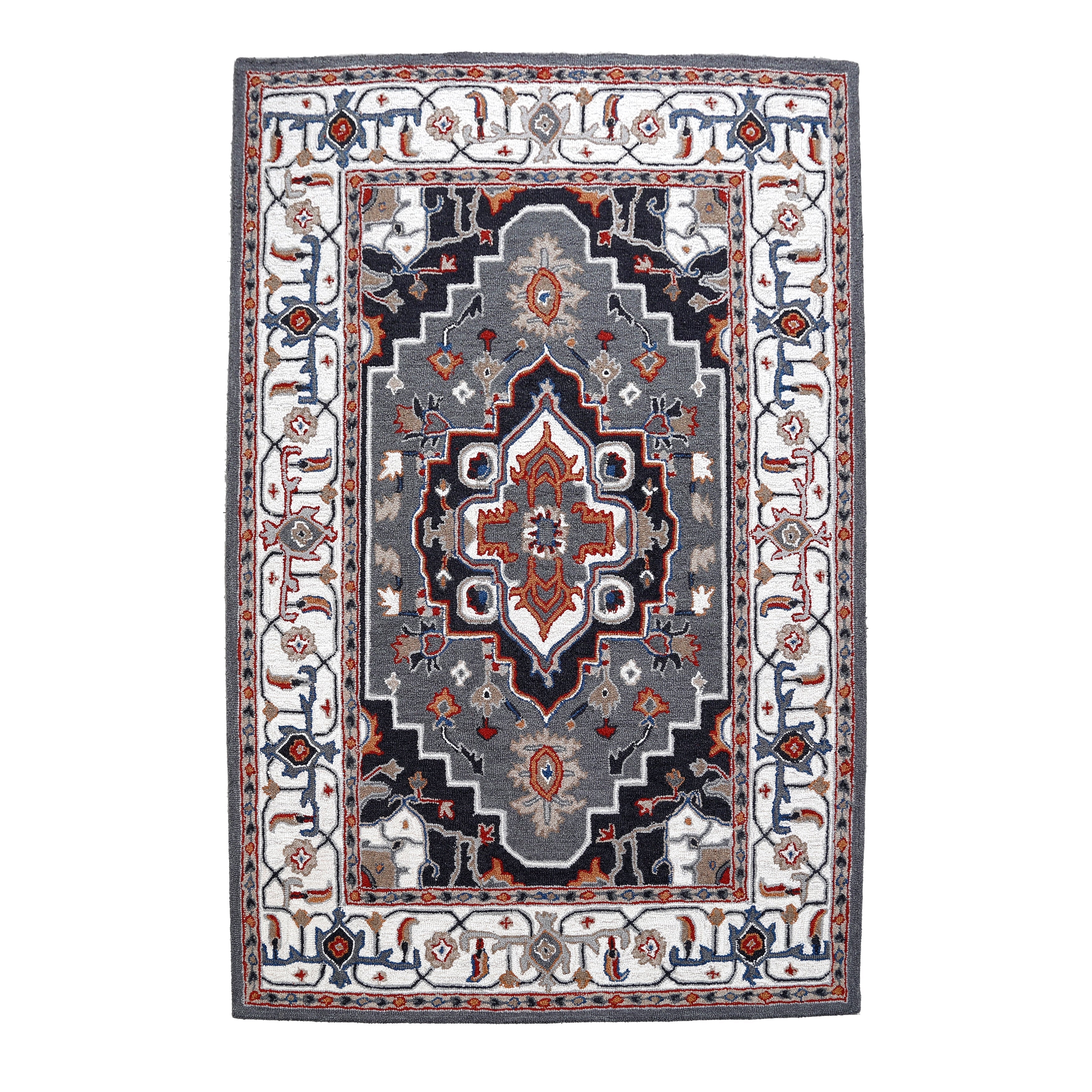 George Towne Living Persian Floral Luxury Handmade Traditional Persian Wool Area Rug