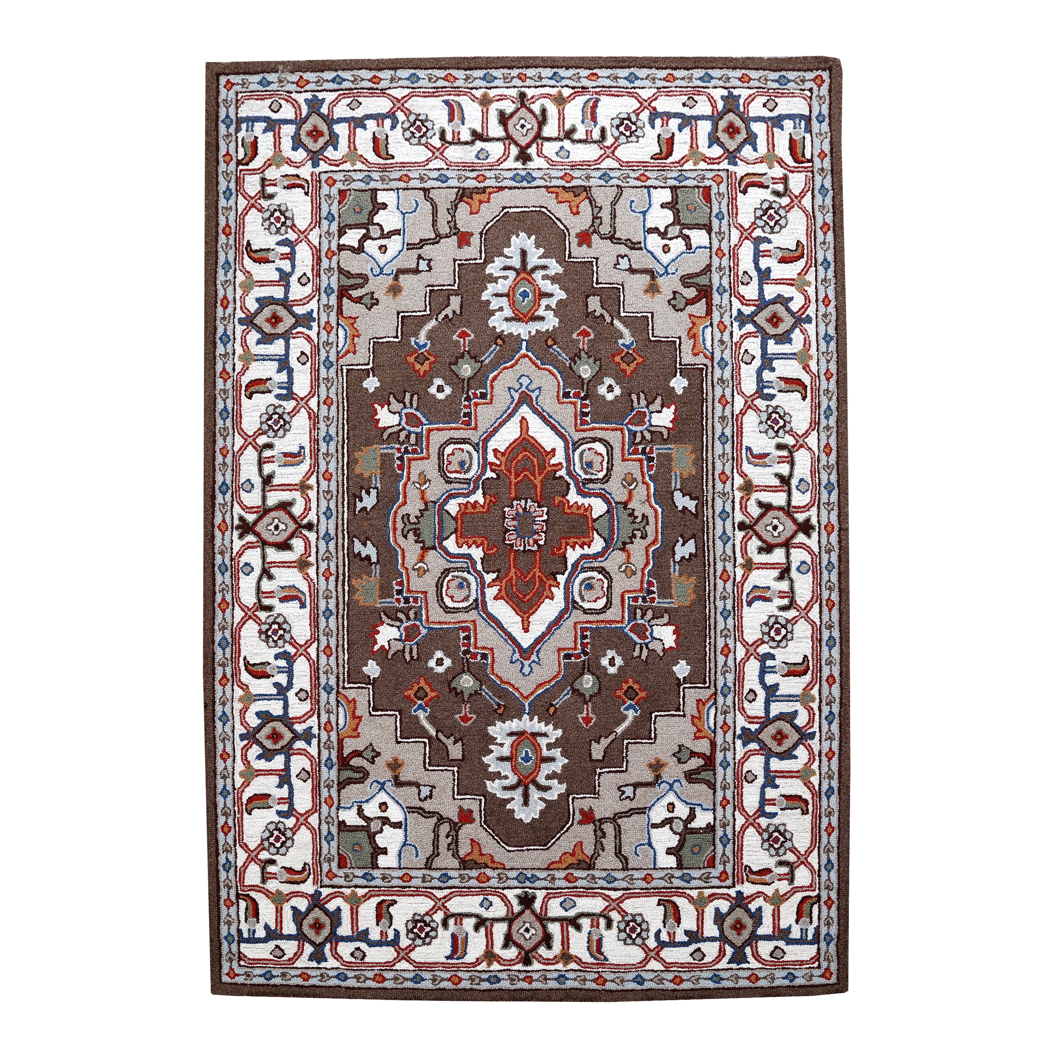 George Towne Living Persian Floral Luxury Handmade Traditional Persian Wool Area Rug