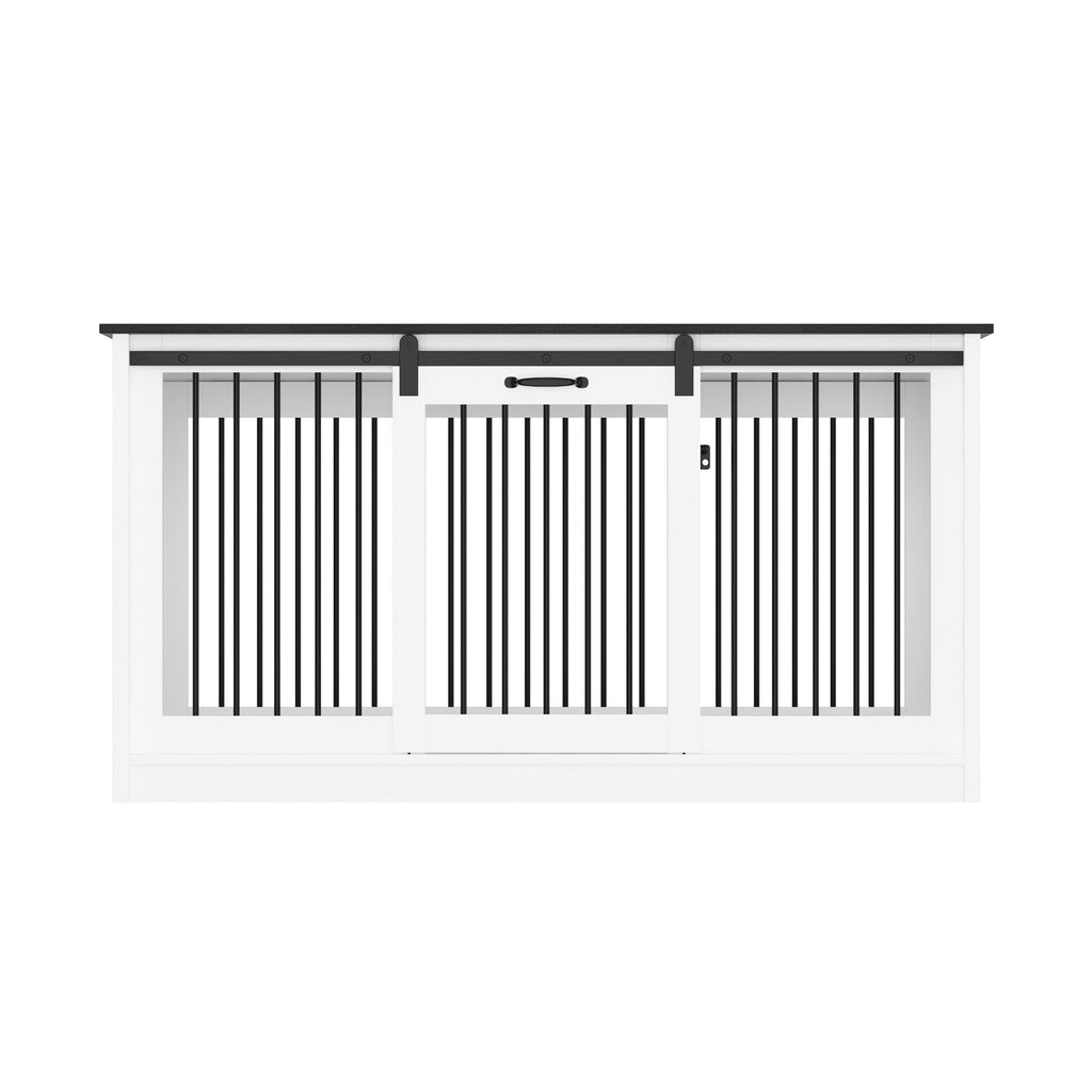 Pet Residence with Iron Tube Reinforcement Stylish & Sturdy Dog Crate