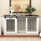 Pet Residence with Iron Tube Reinforcement Stylish & Sturdy Dog Crate