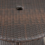 Peterson Outdoor 3-piece Wicker Bistro Set with Cushions by Christopher Knight Home