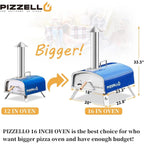 Outdoor Wood Fired Pizza Oven Portable Pizza Oven with Pizze Peel, Carry Bag - 16 inch