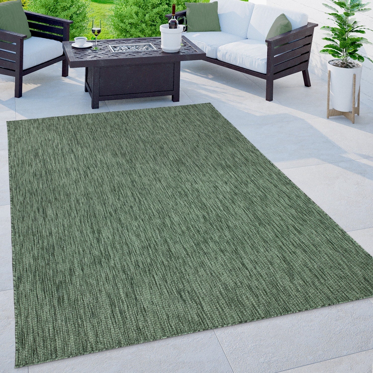 Variegated Waterproof Outdoor Rug for Patio
