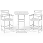 Plastic Tall adirondack Chair Set Of 3-Piece Patio Conversation Set