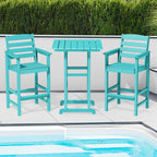 Plastic Tall adirondack Chair Set Of 3-Piece Patio Conversation Set