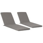 Polytrends Fading Free All Weather Outdoor Patio Chaise Lounge Cushions - (Set of 2)