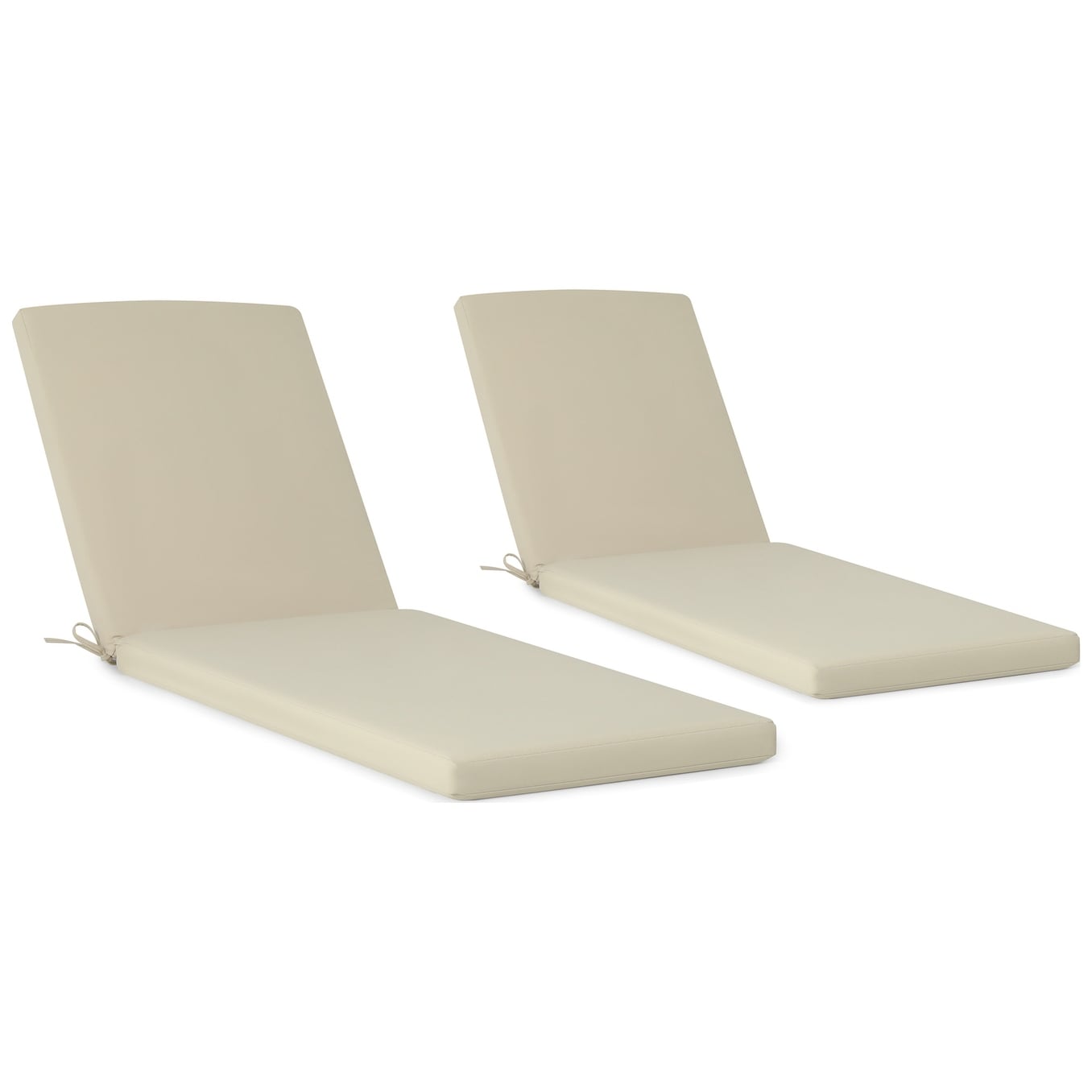Polytrends Fading Free All Weather Outdoor Patio Chaise Lounge Cushions - (Set of 2)