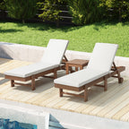 Polytrends Fading Free All Weather Outdoor Patio Chaise Lounge Cushions - (Set of 2)