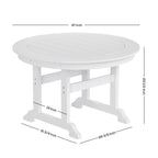 Polytrends Laguna Hdpe All Weather Outdoor Patio Dining Set with Round Table, Armchairs (5-Piece Set)