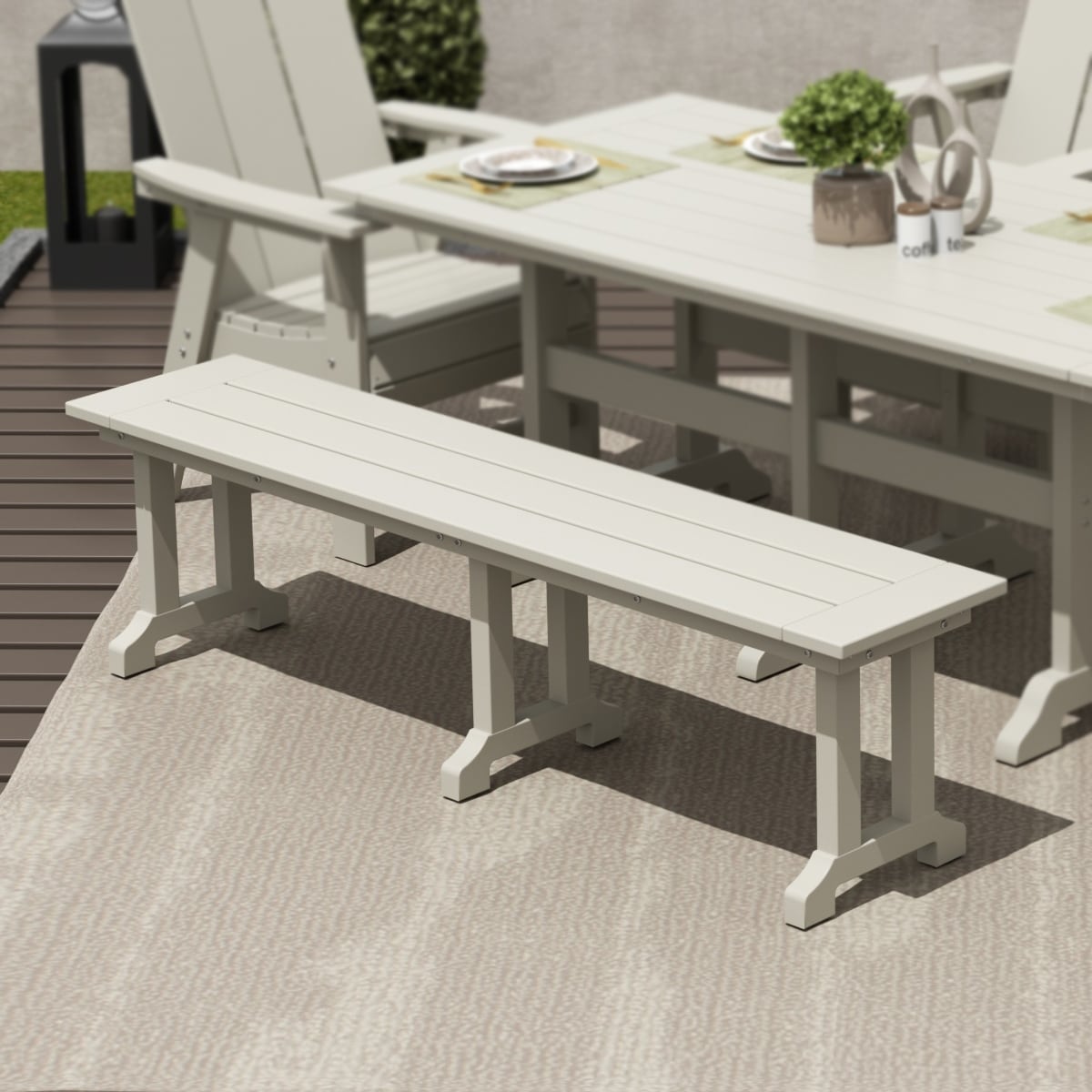 Polytrends Laguna Hdpe All Weather Outdoor Patio 65 Bench