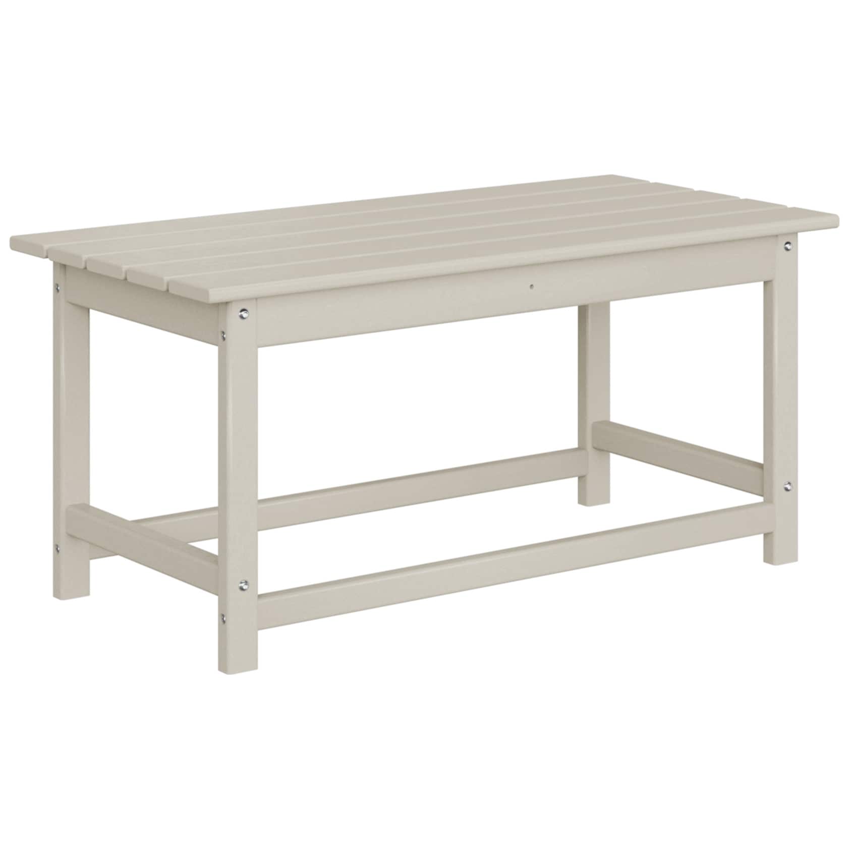 Polytrends Laguna Hdpe All Weather Outdoor Patio Rectangular Coffee Table