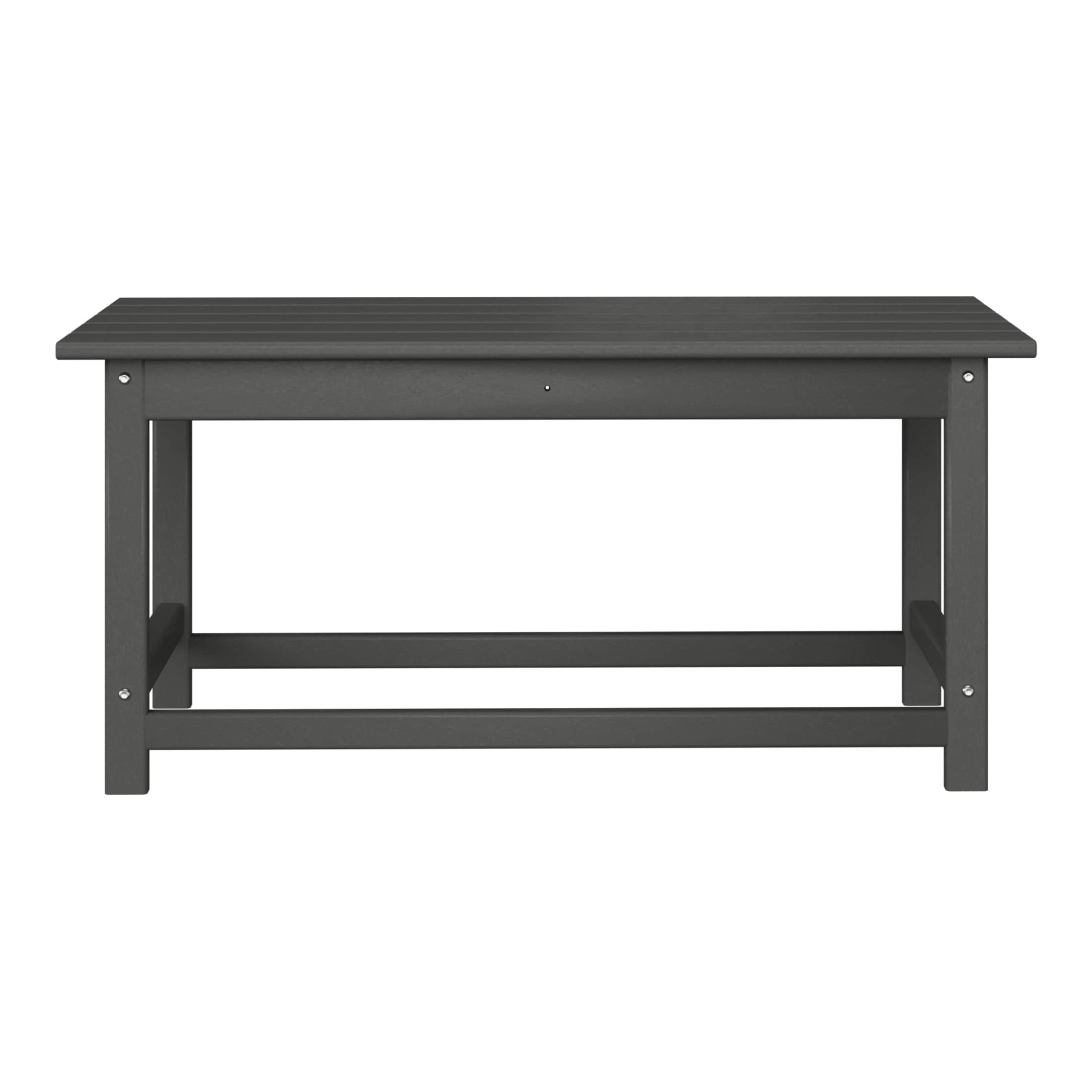 Polytrends Laguna Hdpe All Weather Outdoor Patio Rectangular Coffee Table