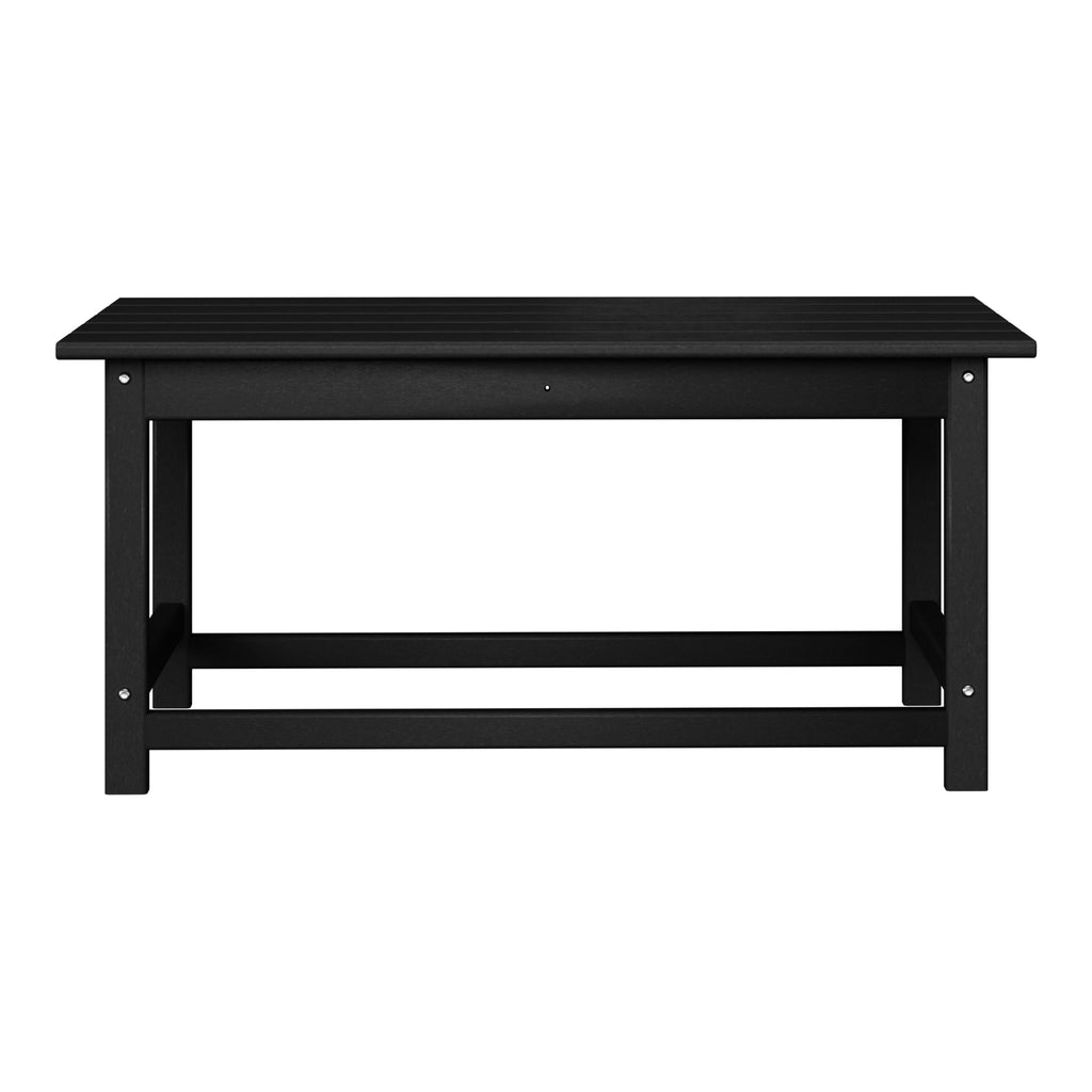 Polytrends Laguna Hdpe All Weather Outdoor Patio Rectangular Coffee Table