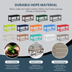 Polytrends Laguna Hdpe All Weather Outdoor Patio Rectangular Coffee Table