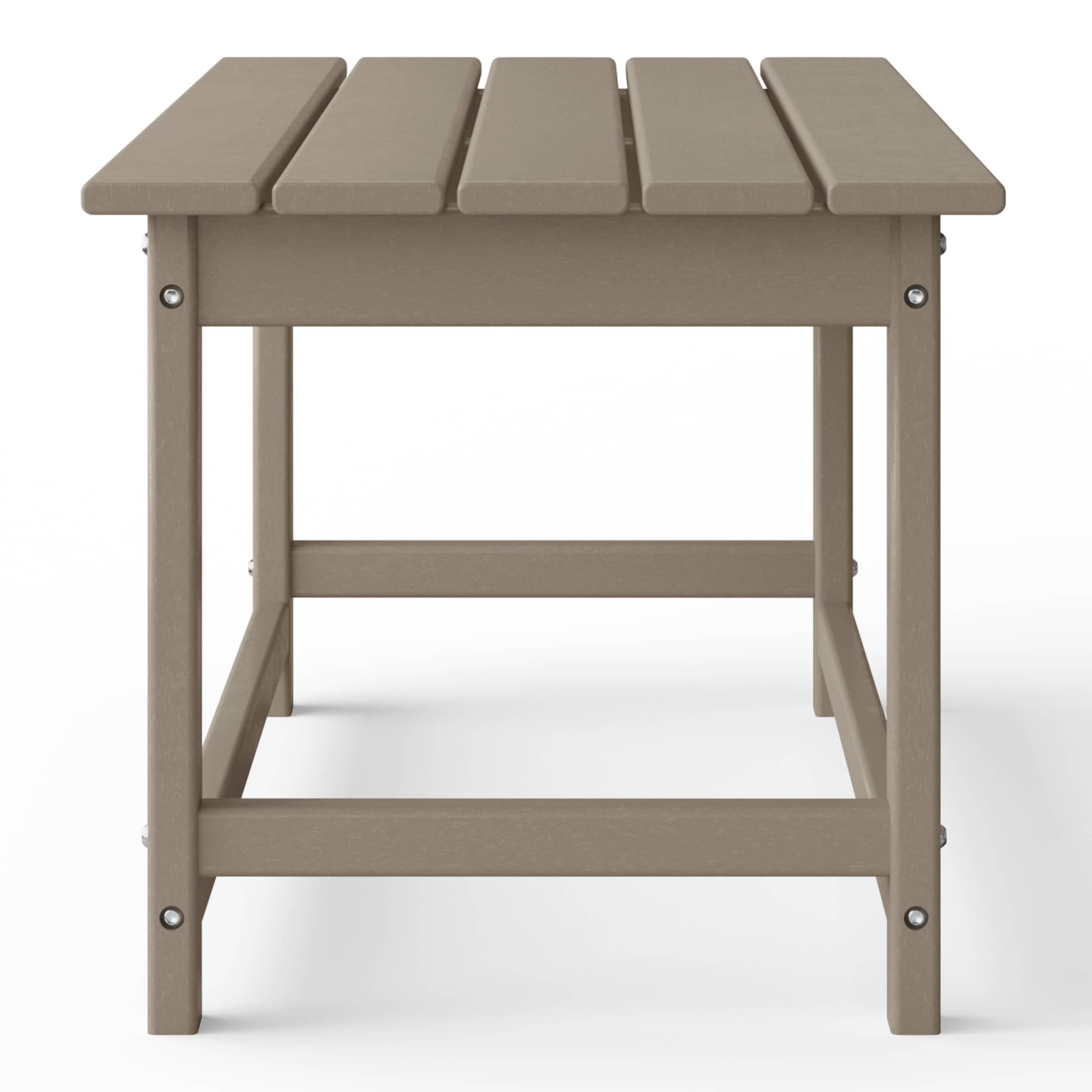 Polytrends Laguna Hdpe All Weather Outdoor Patio Rectangular Coffee Table