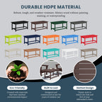 Polytrends Laguna Hdpe All Weather Outdoor Patio Rectangular Coffee Table