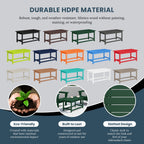 Polytrends Laguna Hdpe All Weather Outdoor Patio Rectangular Coffee Table