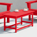 Polytrends Laguna Hdpe All Weather Outdoor Patio Rectangular Coffee Table