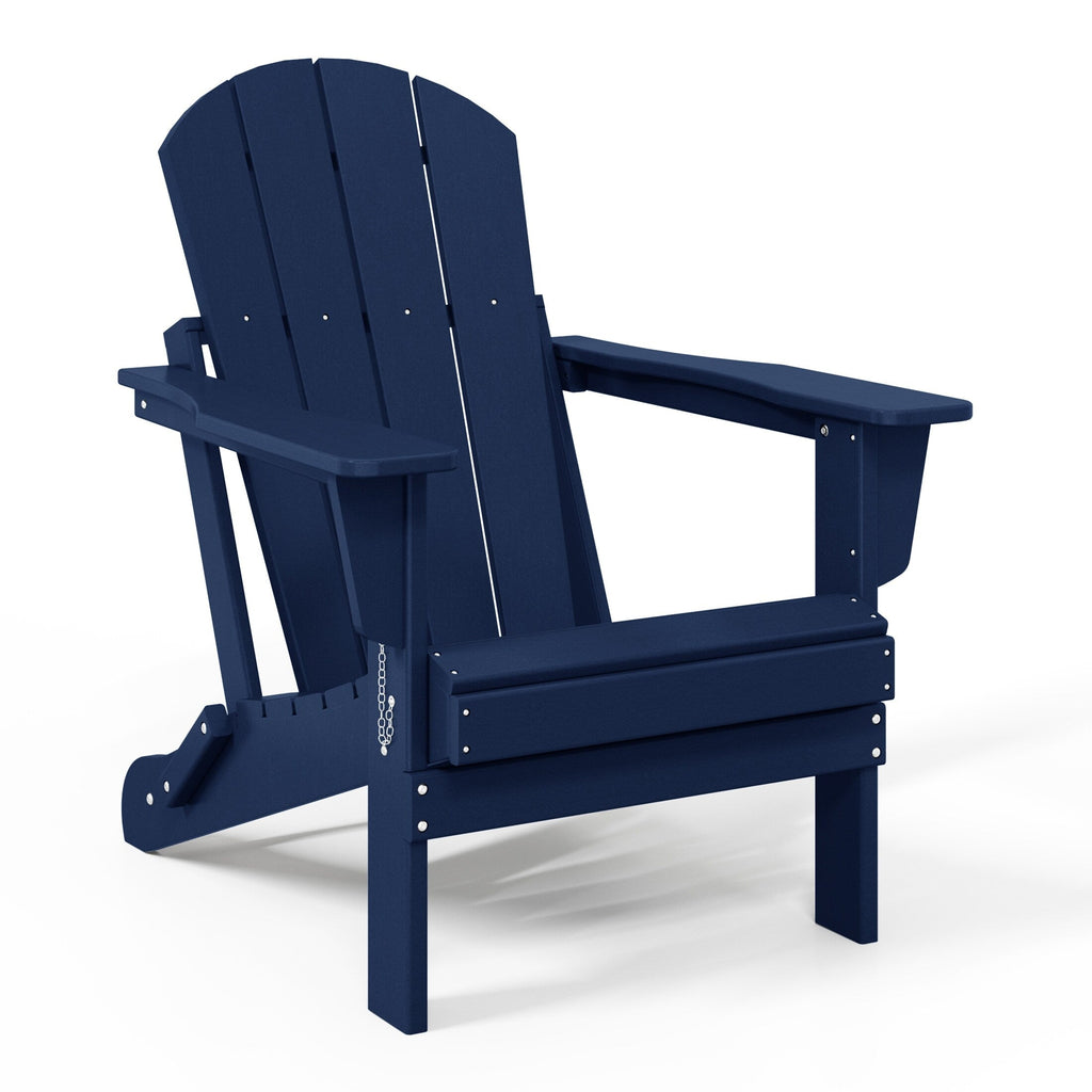 Polytrends Laguna Weather Resistant Outdoor Patio Folding Adirondack Chairs (Set of 4)