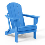 Polytrends Laguna Weather Resistant Outdoor Patio Folding Adirondack Chairs (Set of 4)