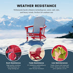 Polytrends Laguna Weather Resistant Outdoor Patio Folding Adirondack Chairs (Set of 4)